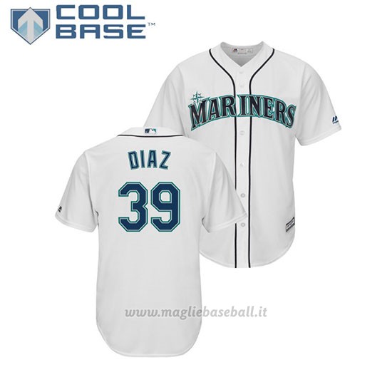 Maglia Baseball Uomo Seattle Mariners Edwin Diaz Cool Base Majestic 1ªBianco